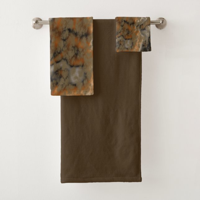 Conjunto De Toalhas Abstrato ouro (Insitu)