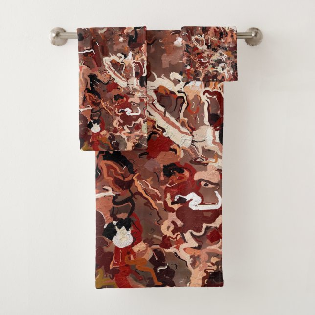 Conjunto De Toalhas Abstrato Pine Agulha (Insitu)