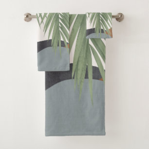 Conjunto De Toalhas Abstrato Shapes Palm Deixa Finesse #1 #tropical
