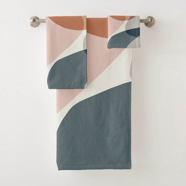 Conjunto De Toalhas Abstrato Stone Shapes Finesse #2 #geométrico #wall (Insitu)