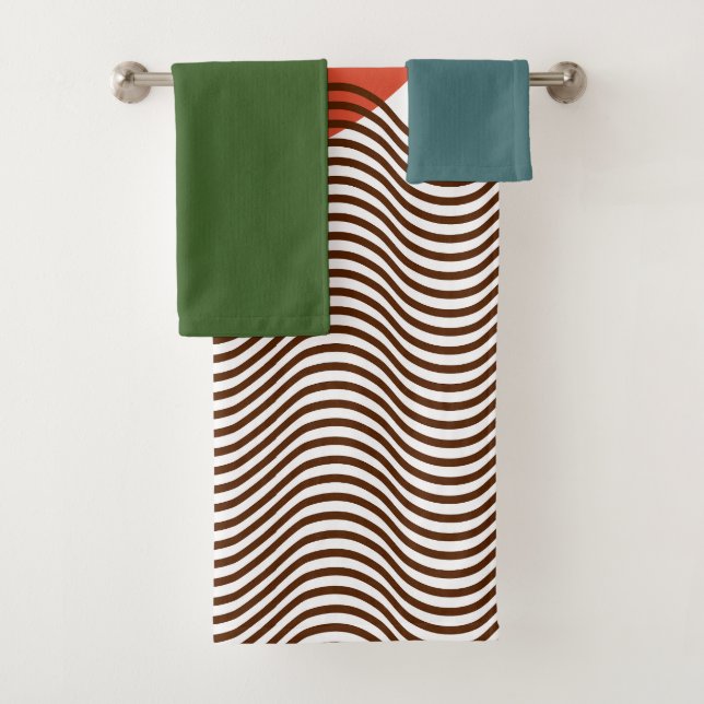 Conjunto De Toalhas Abstrato Sundown (Insitu)
