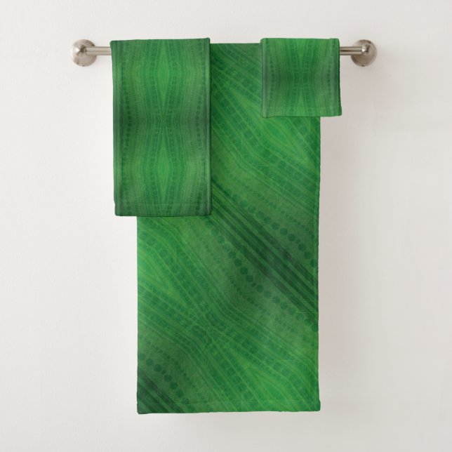 Conjunto De Toalhas Aceitação | Padrão de Boho Eclético Verde (Insitu)