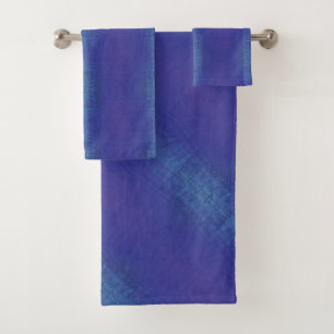 Conjunto De Toalhas Aceitação Padrão de Chibori Azul Violeta