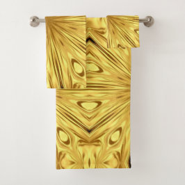 Conjunto De Toalhas Achempong: Zênite Dourado Redemoinho Opulento Carm