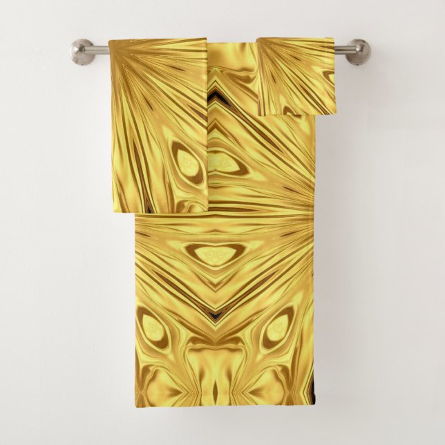 Conjunto De Toalhas Achempong: Zênite Dourado Redemoinho Opulento Carm (Insitu)