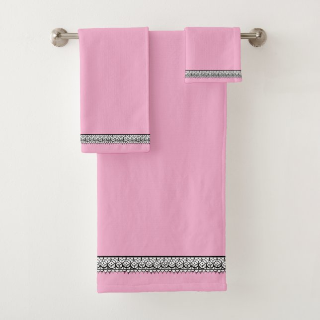 Conjunto De Toalhas Adequação Rosa Embelezada (Insitu)