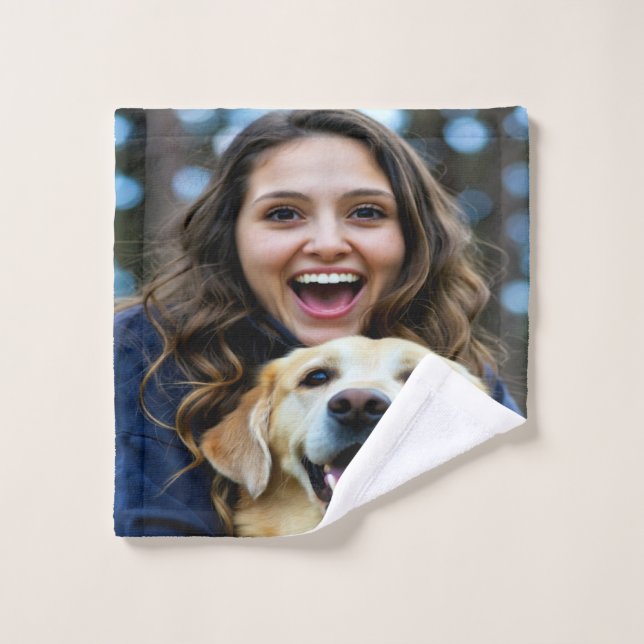 Conjunto De Toalhas Adicionar Foto Personalizada do Labrador Retriever (Pano de lavar)