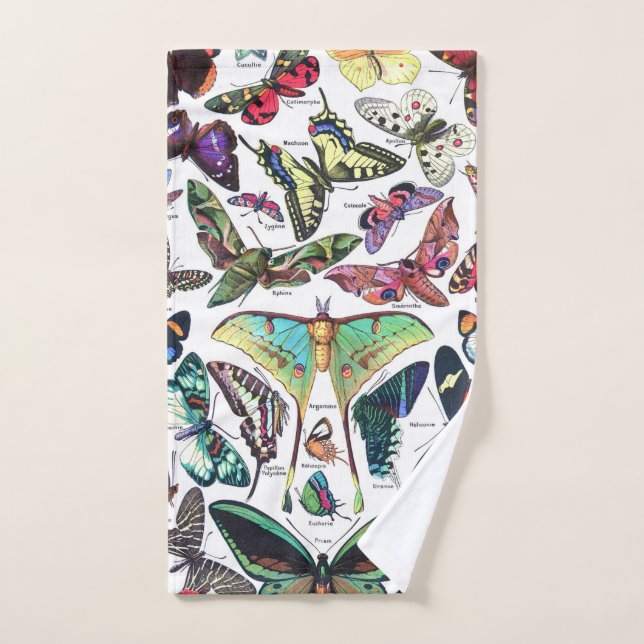 Conjunto De Toalhas Adolphe Millot "Borboletas" 3. (Toalha de mão)