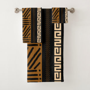 Conjunto De Toalhas African Bogolan Style Mud Cloth Inspired Towel Set