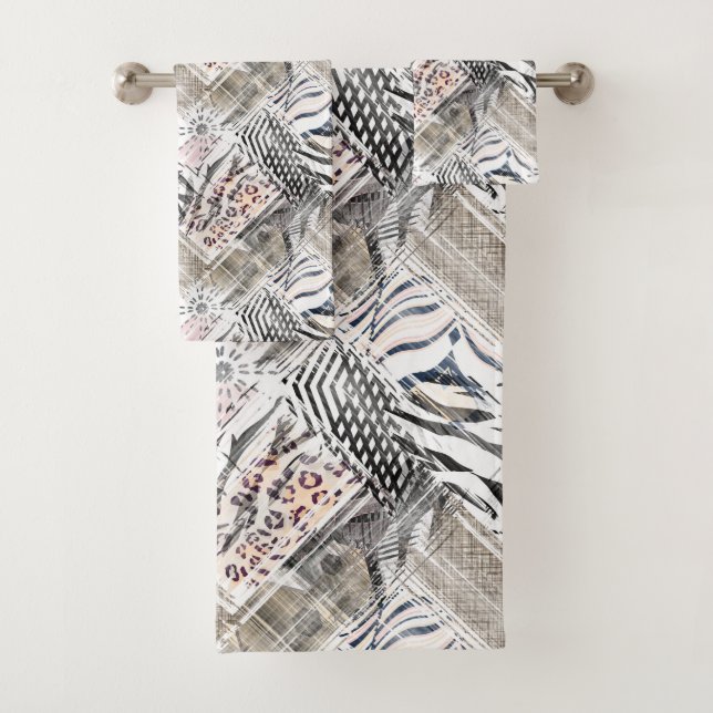 Conjunto De Toalhas Africano, combo, pele, tigre, Jaguar, visto (Insitu)