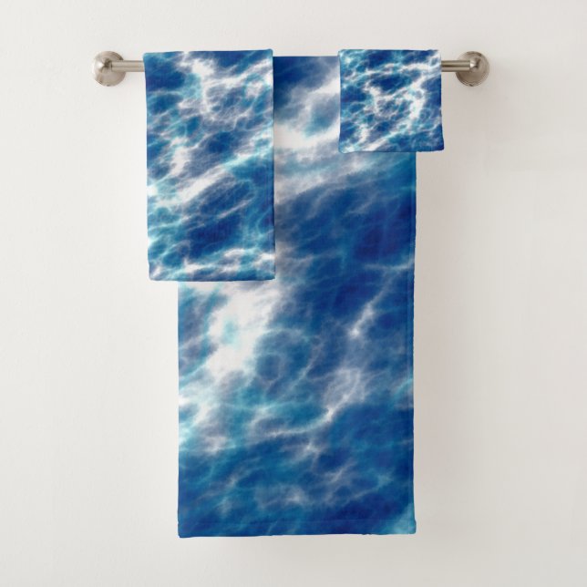 Conjunto De Toalhas Água Azul (Insitu)