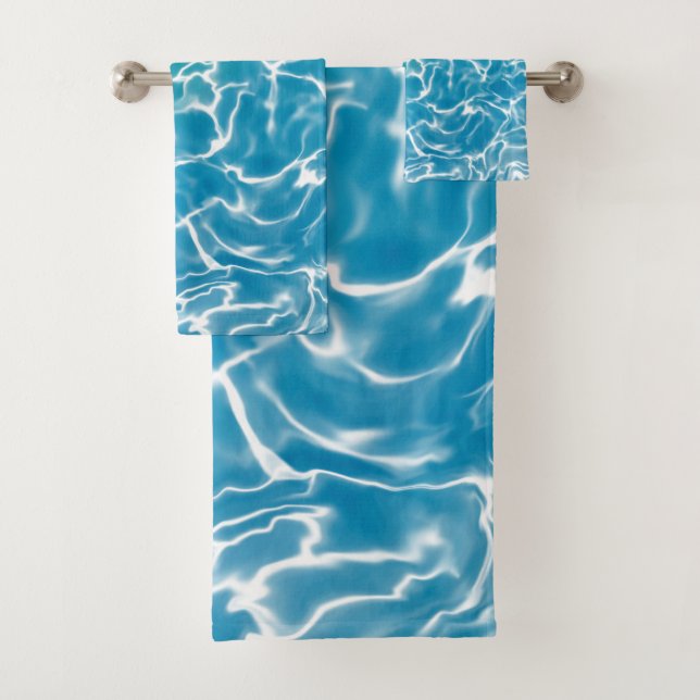 Conjunto De Toalhas Água do mar azul (Insitu)