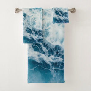 Conjunto De Toalhas Água do mar azul