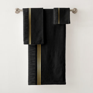 Conjunto De Toalhas Água preta