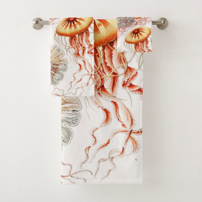 Conjunto De Toalhas Água-viva, Discomedusae por Ernst Haeckel (Insitu)