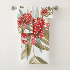 Conjunto De Toalhas Aguinaldo Ousado Aquarela NatalBagas de Natal
