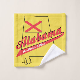 Conjunto De Toalhas Alabama Coração de Dixie