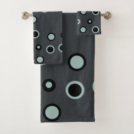 Conjunto De Toalhas Alcatrões e pontos de Cinza