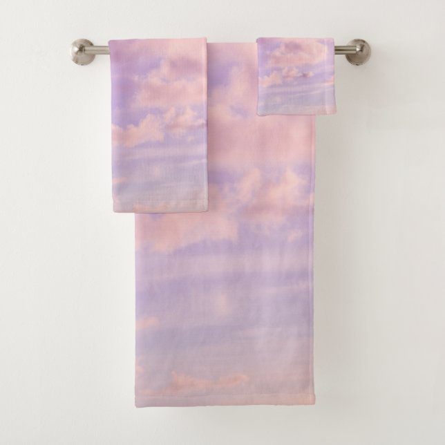 Conjunto De Toalhas Algodão Doce Nuvens Caribenhas 1 (Insitu)