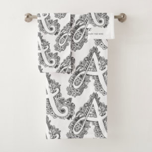 Conjunto De Toalhas Alice doodle art letter Um nome que significa toal