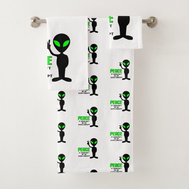 Conjunto De Toalhas Alienígena da paz (Insitu)