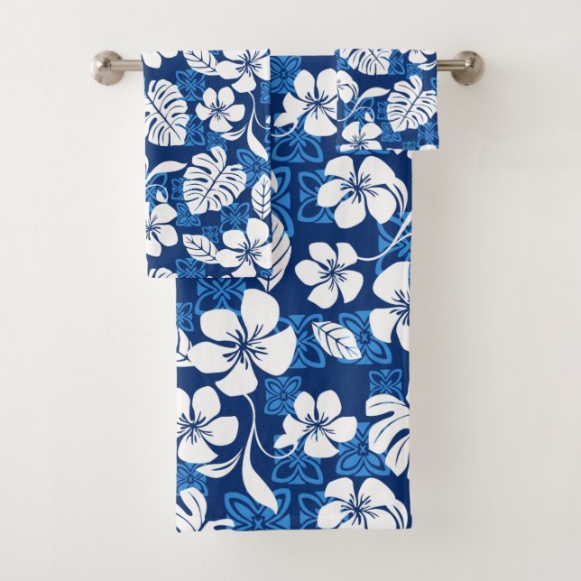CONJUNTO DE TOALHAS ALOHA SEXTA-FEIRA (AZUL) (Insitu)