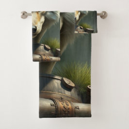 Conjunto De Toalhas „Alpha-Wolf – König der Wildnis“