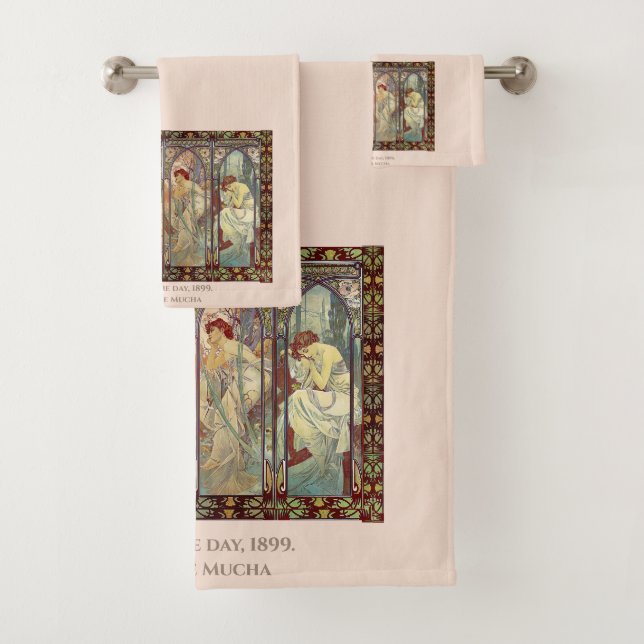 Conjunto De Toalhas Alphonse Mucha - Os tempos do dia (Insitu)