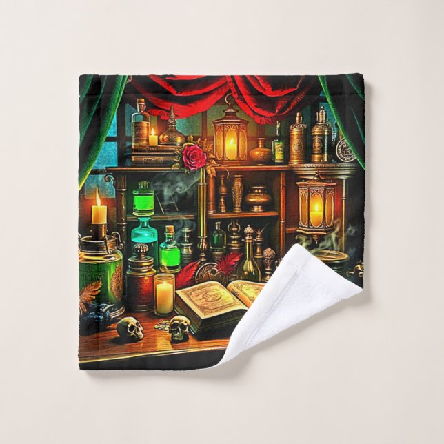 Conjunto De Toalhas Altar de Bruxa Design Místico de Noite de Fermenta (Pano de lavar)