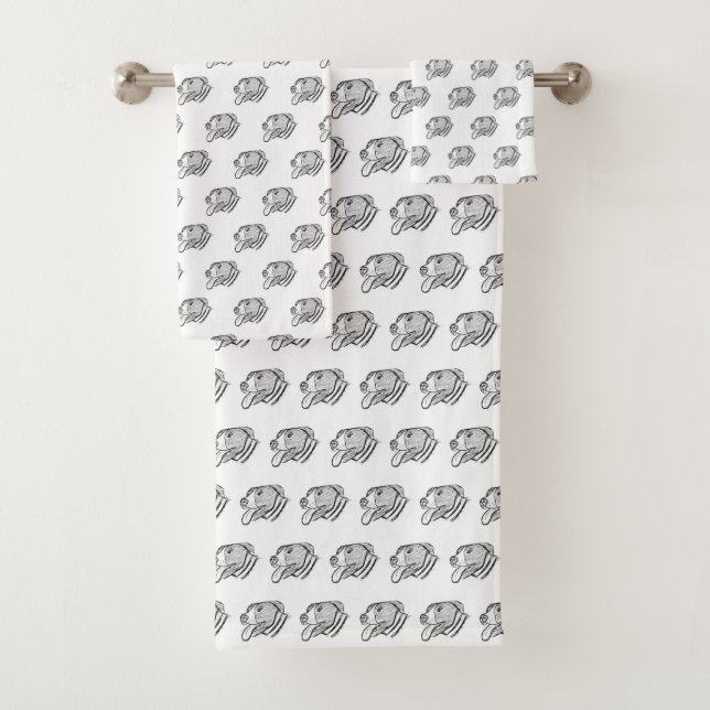 Conjunto De Toalhas amante de os animais de foto-cão desenhado pela mã (Insitu)