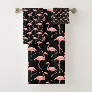 Conjunto De Toalhas Amante de os animais Tropical de Pássaro Rosa Fla