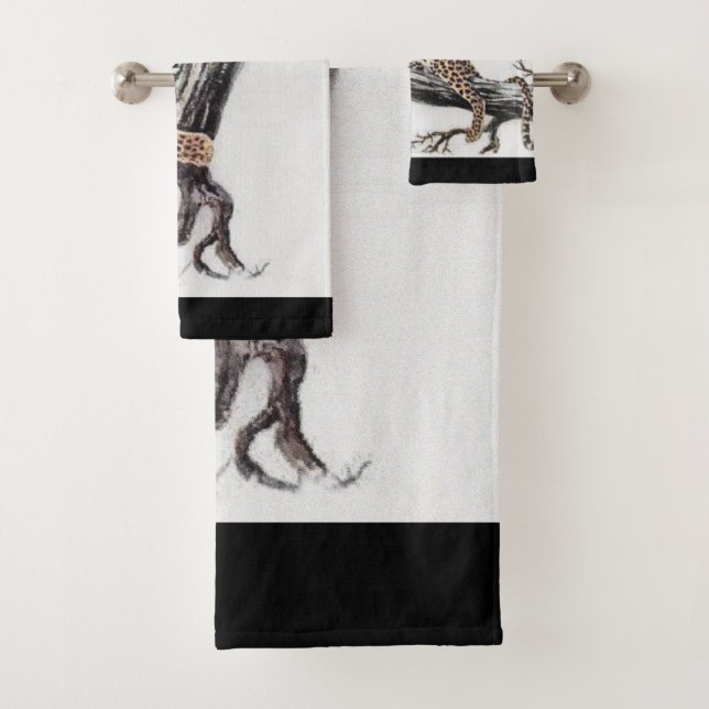 Conjunto De Toalhas Amantes de Leopardo (Insitu)