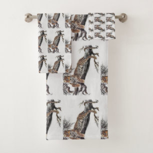 Conjunto De Toalhas Amantes do Leopardo