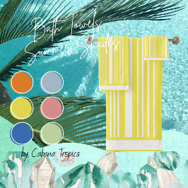 Conjunto de Toalhas Amarelas e Brancas