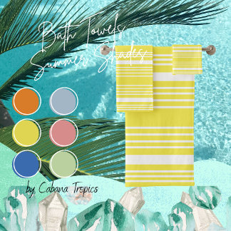 Conjunto de Toalhas Amarelas e Brancas