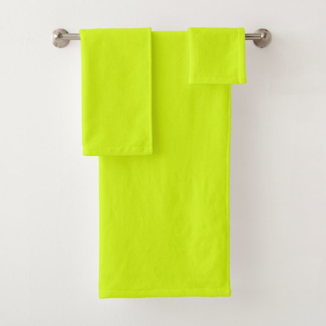 Conjunto De Toalhas  Amarelo Chartreuse (cor sólida)  (Insitu)