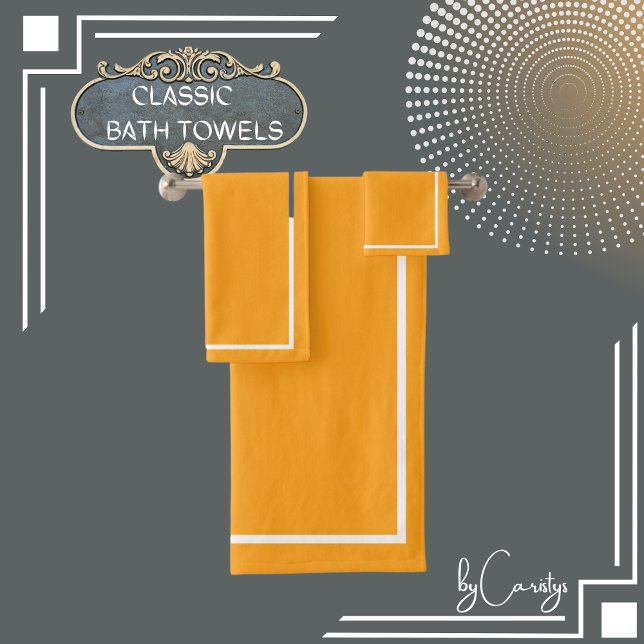 Conjunto De Toalhas Amarelo com Borda Branca (Criador carregado)