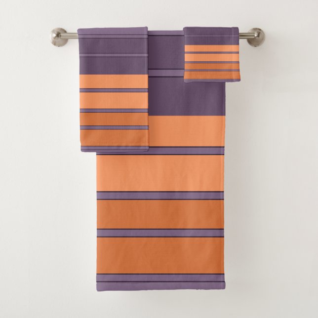 Conjunto De Toalhas Amarelo com padrão listrado (Insitu)