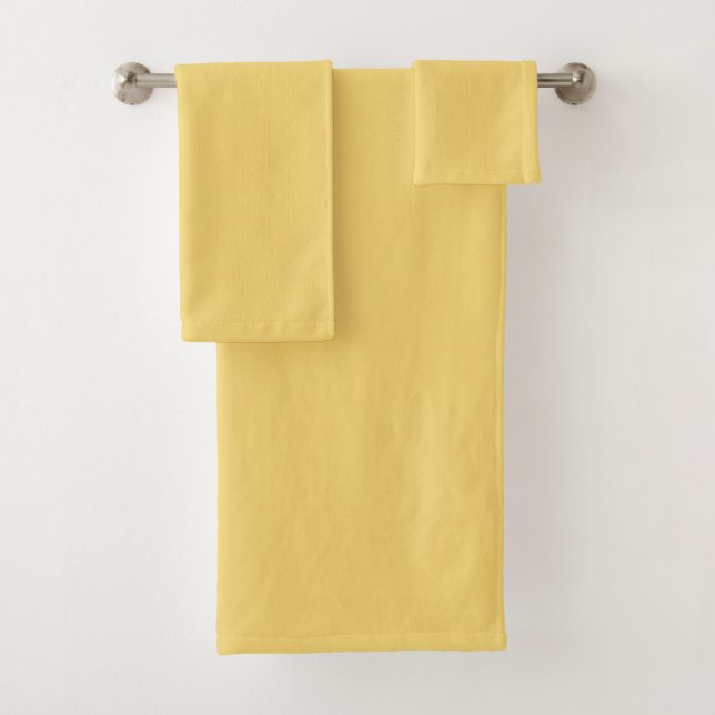 Conjunto De Toalhas Amarelo Manteiga Livremente (Insitu)