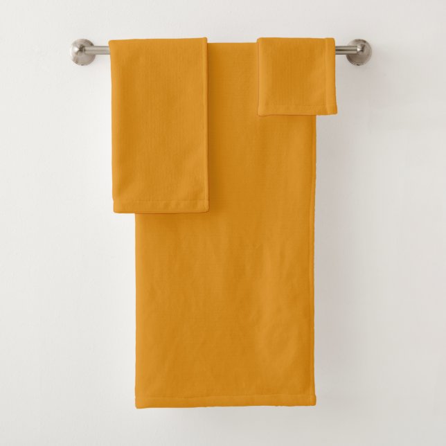 Conjunto De Toalhas Amarelo Mostarda Plush Poli Cotton (Insitu)