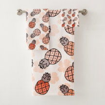 Amável Ananases Laranja Colorida