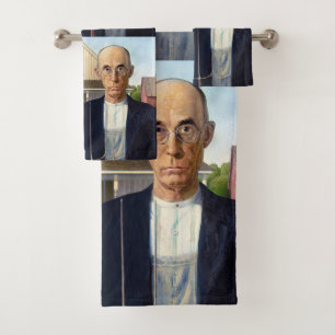 Conjunto De Toalhas American Gothic Classic Painting Grant Wood
