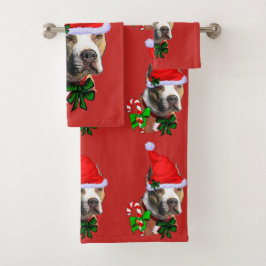 Conjunto De Toalhas American Pit Bull Terrier Natal