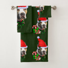 Conjunto De Toalhas American Pit Bull Terrier Natal