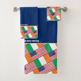 Conjunto De Toalhas AMERICANO IRLANDÊS Personalizado
