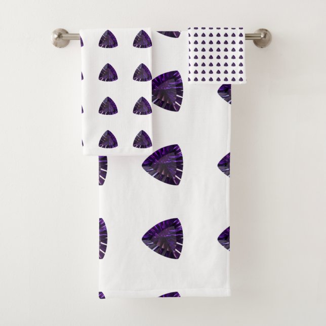 Conjunto De Toalhas Ametyst Gemstone, Fevereiro Birthstone, Roxo (Insitu)
