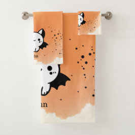 Conjunto De Toalhas Amigo Adorável do Bat - Arte de Enfermeiro Minimal