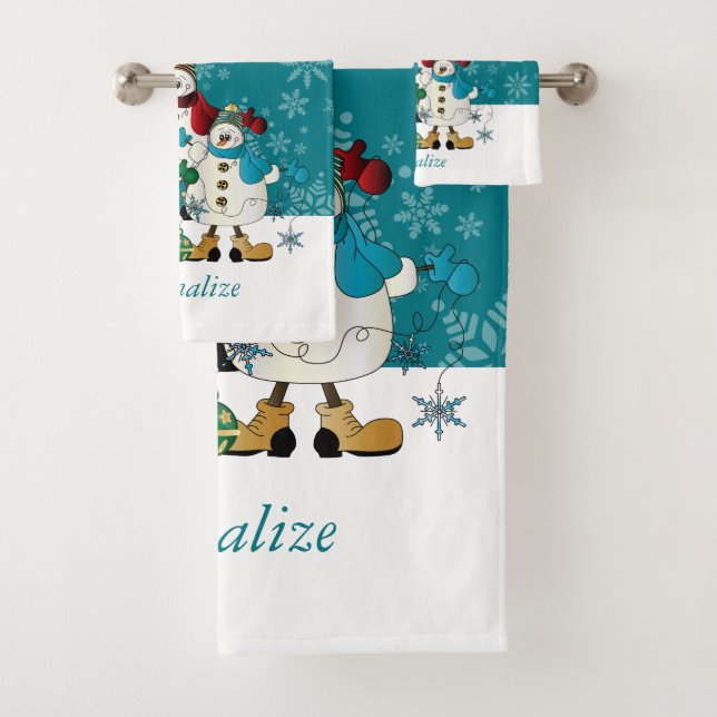Conjunto De Toalhas Amigos de Neves de Natal Bonitos (Insitu)