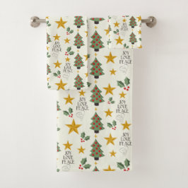 Conjunto De Toalhas Amor E Alegria De Natal