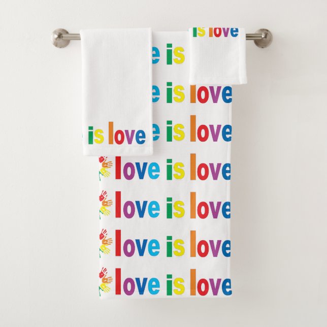 Conjunto De Toalhas Amor É Amor (Insitu)